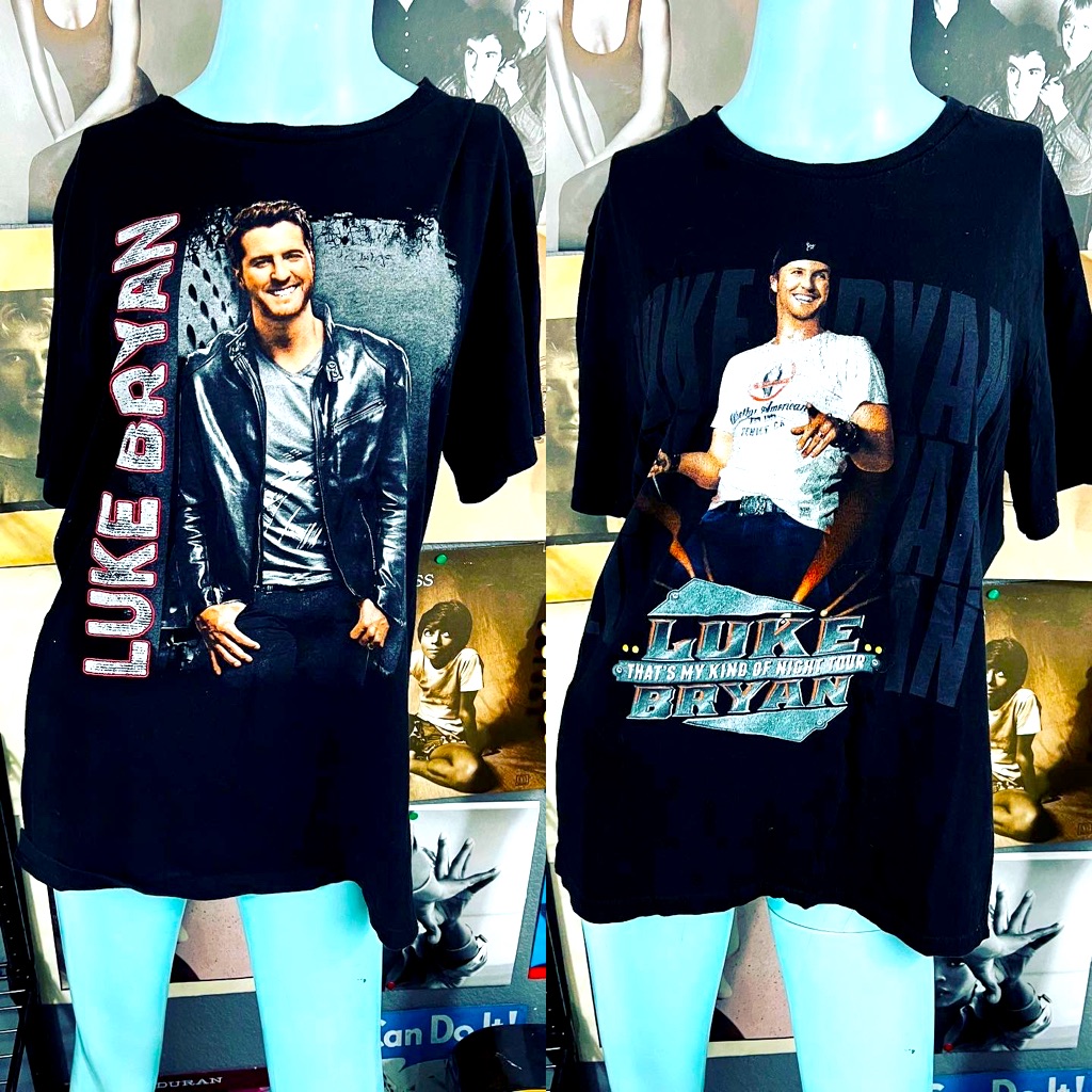 Luke Bryan Lot Of 2 Concert Tour TShirts Medium Country Music